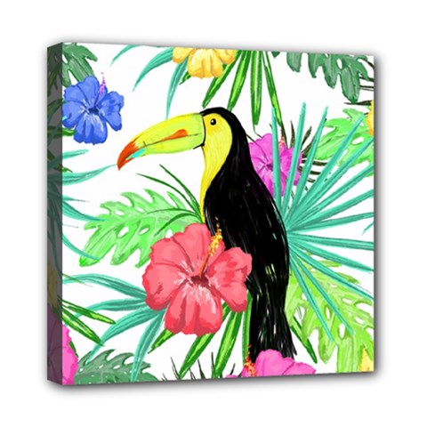 Sheets Tropical Nature Green Plant Mini Canvas 8  X 8  (stretched)