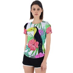 Sheets Tropical Nature Green Plant Back Cut Out Sport Tee by Ravend