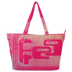 Pink Background Grunge Texture Full Print Shoulder Bag