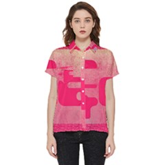 Pink Background Grunge Texture Short Sleeve Pocket Shirt