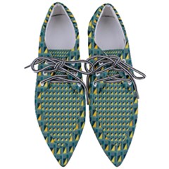 Building Voids Green Pointed Oxford Shoes by Mazipoodles