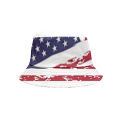 America Unite Stated Red Background Us Flags Bucket Hat (kids) by Jancukart