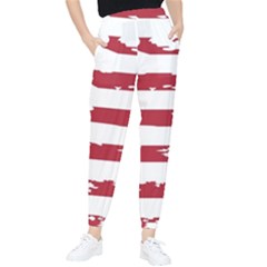 America Unite Stated Red Background Us Flags Tapered Pants by Jancukart