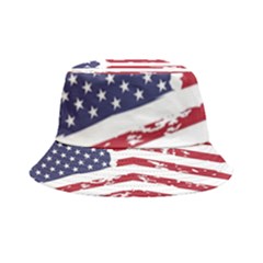 America Unite Stated Red Background Us Flags Inside Out Bucket Hat by Jancukart