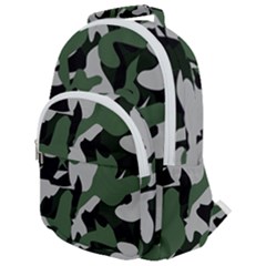 Camouflage Camo Army Soldier Pattern Military Rounded Multi Pocket Backpack by Jancukart