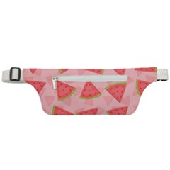 Background Watermelon Pattern Fruit Food Sweet Active Waist Bag by Jancukart