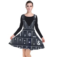 Timeline Character Symbols Alphabet Literacy Read Plunge Pinafore Dress by Jancukart