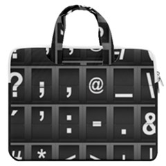 Timeline Character Symbols Alphabet Literacy Read Macbook Pro 13  Double Pocket Laptop Bag by Jancukart