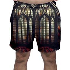 Stained Glass Window Gothic Haunted Eerie Men s Shorts