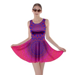 Geometric Pattern Line Art Kaleidoscope Symmetry Skater Dress by Jancukart