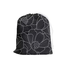 Flower Pattern Background Floral Beautiful Bloom Drawstring Pouch (large) by Jancukart