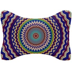 Kaleidoscope Geometric Circles Mandala Pattern Seat Head Rest Cushion by Jancukart