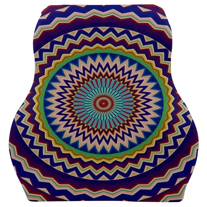 Kaleidoscope Geometric Circles Mandala Pattern Car Seat Velour Cushion 