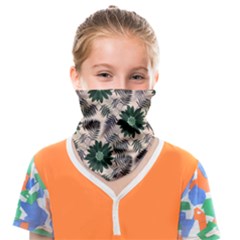 Floral Flower Spring Rose Watercolor Wreath Face Covering Bandana (Kids)