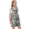 Scarface Movie Traditional Tattoo Kids  Short Sleeve Tiered Mini Dress View3