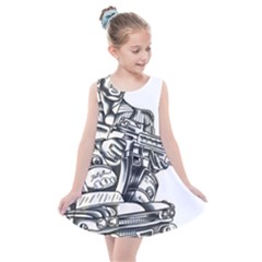 Scarface Movie Traditional Tattoo Kids  Summer Dress by tradlinestyle