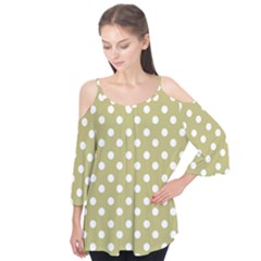 Lime Green Polka Dots Flutter Tees