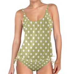 Lime Green Polka Dots Tankini Set