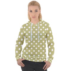 Lime Green Polka Dots Women s Overhead Hoodie