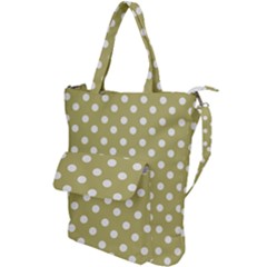 Lime Green Polka Dots Shoulder Tote Bag