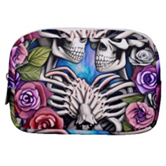 Floral Skeletons Make Up Pouch (small) by GardenOfOphir