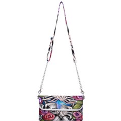 Floral Skeletons Mini Crossbody Handbag by GardenOfOphir