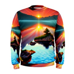 Sunset Over A Lake Men s Sweatshirt by GardenOfOphir