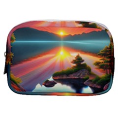 Sunset Over A Lake Make Up Pouch (small) by GardenOfOphir