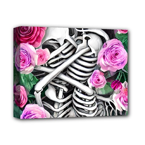 Floral Skeletons Deluxe Canvas 14  X 11  (stretched) by GardenOfOphir