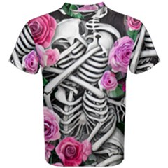 Floral Skeletons Men s Cotton Tee by GardenOfOphir