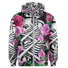 Floral Skeletons Men s Zipper Hoodie by GardenOfOphir