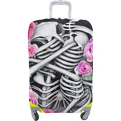 Floral Skeletons Luggage Cover (large) by GardenOfOphir