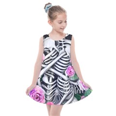 Floral Skeletons Kids  Summer Dress by GardenOfOphir