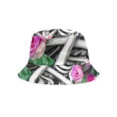 Floral Skeletons Inside Out Bucket Hat (kids) by GardenOfOphir