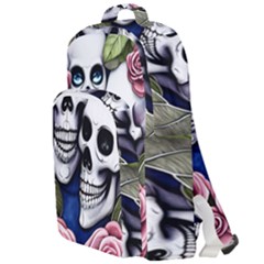 Skulls And Flowers Double Compartment Backpack by GardenOfOphir