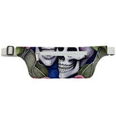 Skulls And Flowers Active Waist Bag by GardenOfOphir