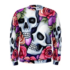 Floral Skeletons Men s Sweatshirt by GardenOfOphir