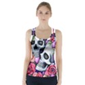 Floral Skeletons Racer Back Sports Top View1