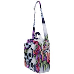 Floral Skeletons Crossbody Day Bag by GardenOfOphir
