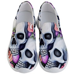 Floral Skeletons Men s Lightweight Slip Ons by GardenOfOphir