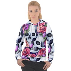 Floral Skeletons Women s Overhead Hoodie by GardenOfOphir