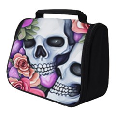 Floral Skeletons Full Print Travel Pouch (small) by GardenOfOphir