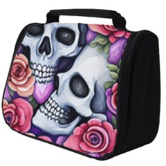 Floral Skeletons Full Print Travel Pouch (big) by GardenOfOphir