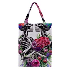 Gothic Floral Skeletons Classic Tote Bag by GardenOfOphir