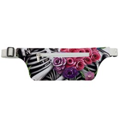 Gothic Floral Skeletons Active Waist Bag