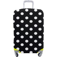 Black And White Polka Dots Luggage Cover (large) by GardenOfOphir