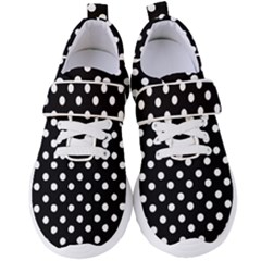 Black And White Polka Dots Women s Velcro Strap Shoes by GardenOfOphir