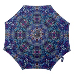 Denim On Pour Hook Handle Umbrellas (medium) by kaleidomarblingart