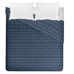 Blue Diamonds Motif Fancy Pattern Design Duvet Cover Double Side (queen Size) by dflcprintsclothing