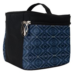 Blue Diamonds Motif Fancy Pattern Design Make Up Travel Bag (small) by dflcprintsclothing